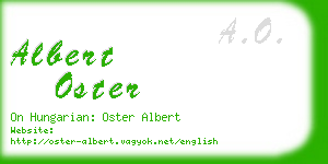 albert oster business card